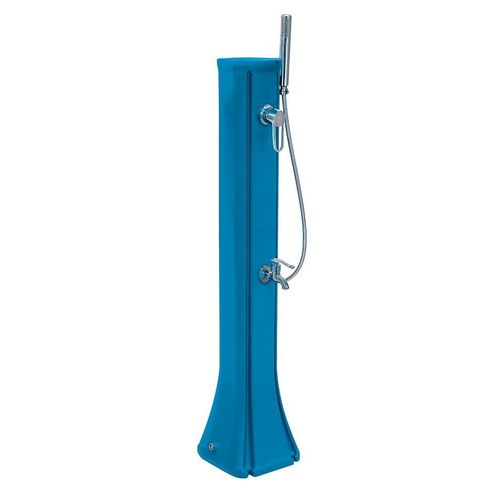 Douche Solaire Extérieur 26x29x120cm Happy Go Formidra 23L en Polyéthylène HD - Douchette Amovible, Mitigeur et Rince Pieds