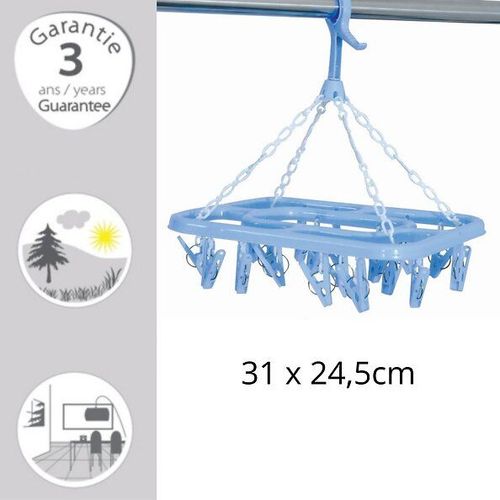 SECHEUR EN PLASTIQUE POUR VÊTEMENTS INTÉRIEURS-MODÈLE RECTANGULAIRE 31X24,5CM