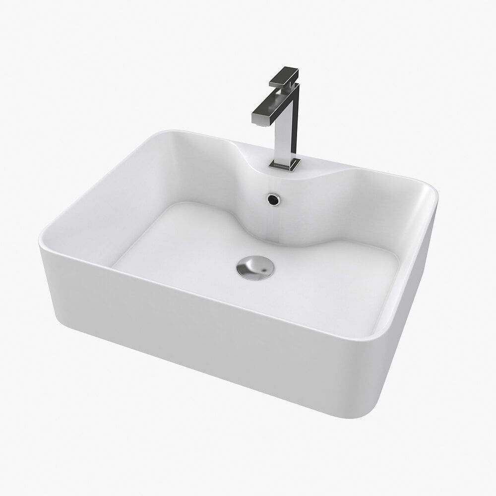 Vasque � poser rectangle en c�ramique - 48x37x13.5cm - RECTA...