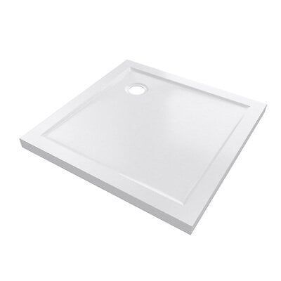 RECEVEUR DE DOUCHE A POSER EXTRA PLAT EN ACRYLIQUE BLANC CAR...