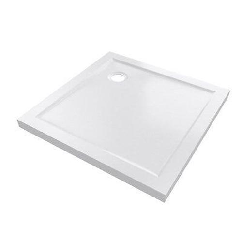 RECEVEUR DE DOUCHE A POSER EXTRA PLAT EN ACRYLIQUE BLANC CARRE- 90x90 cm - BAC DE DOUCHE