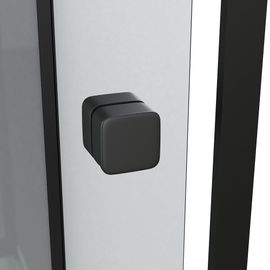 Cabine de douche Hydromassante 90x90x215 cm - Fonds Gris et Profilés Noir Mat - GREY STYLE