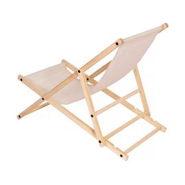 Lot De 2 Transats En Bois "Chilienne" - 107 X 56.5 X 81 Cm - Ecru