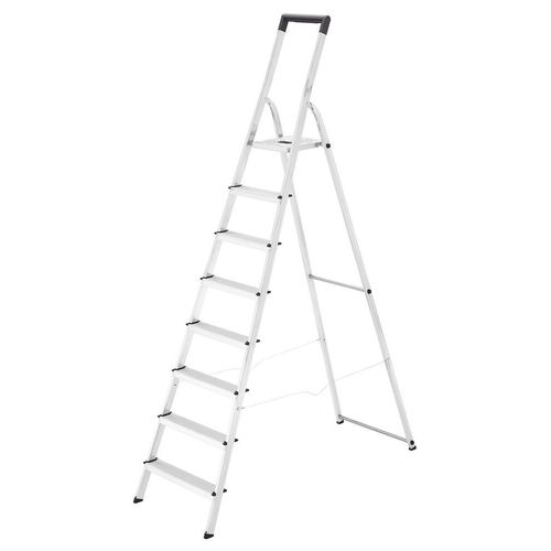 Escabeau aluminium Hailo - 8 marches - Hauteur de travail 3,45 m