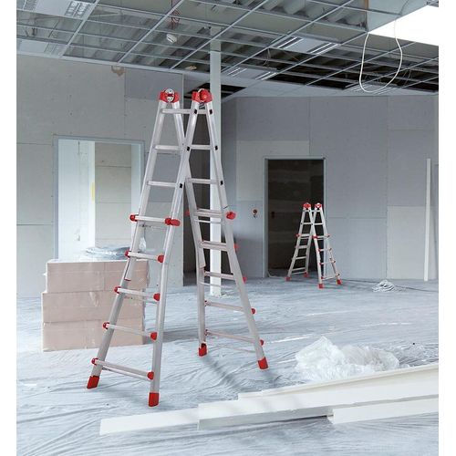 Echelle pliable multifonction télescopique 4x4 échelons 4m70 Hailo ProfiStep Multi