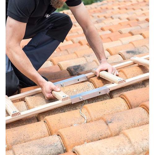 Echelle plate de toit en bois pour couvreur 5m Hailo Safety Roof