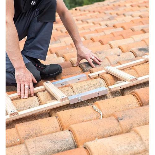 Echelle plate de toit en bois pour couvreur 4m Hailo Safety Roof