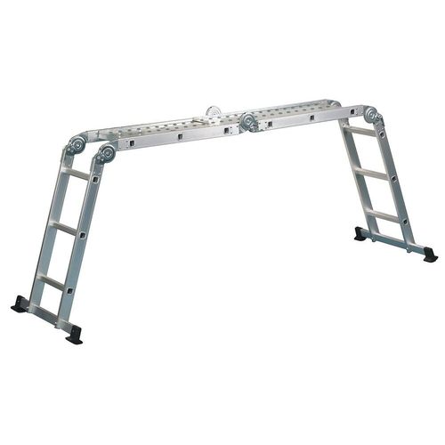 Echelle articulée aluminium HAILO 12 échelons H.3.65 m