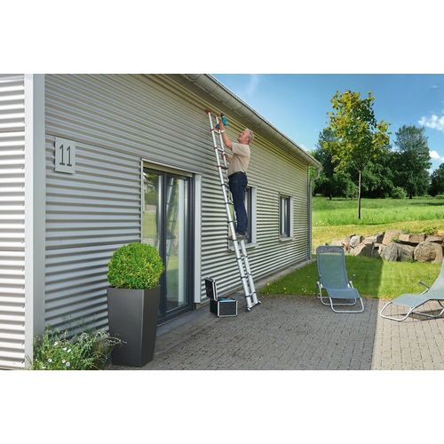Echelle télescopique aluminium HAILO 11 échelons H.3.2 m