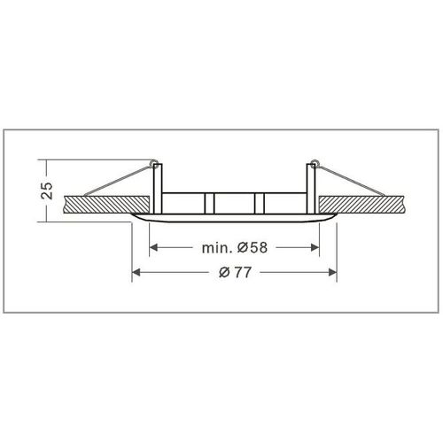 Fixation De Spot Encastrable Classic Alu Brossé Diamètre 77mm Ref. 949