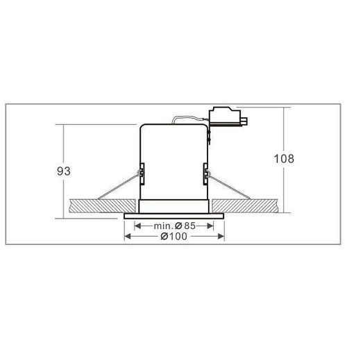 Lot De 20 Support De Spot Bbc Orientable Alu Brossé 100mm Avec Douille Gu10 Ref. 819
