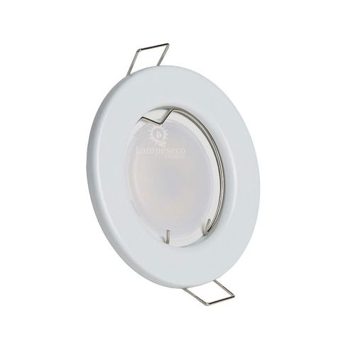 Lot De 45 Spot Led Encastrable Complete Ronde Fixe Eq. 50w Lumiere Blanc Neutre