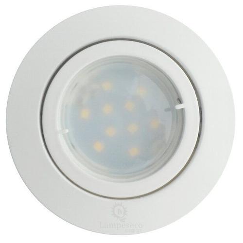 Lot De 45 Spot Led Encastrable Complete Blanc Orientable Lumière Blanc Chaud Eq. 50w Ref.193