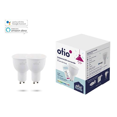 Pack De 2 Spots Led Connect?S Bluetooth Gu10 4,5w - Otio
