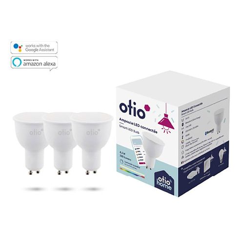 Pack De 3 Spots Led Connect?S Bluetooth Gu10 4,5w - Otio