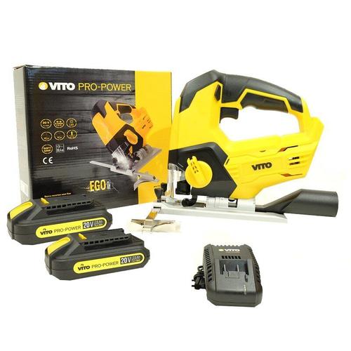 Scie sauteuse 20V Lithium ion VITO EGO LI + 2 batteries 2.0 Ah + Chargeur rapide