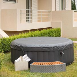 Spa gonflable rond 6 places BERGEN Gris PVC armé Ø204cm