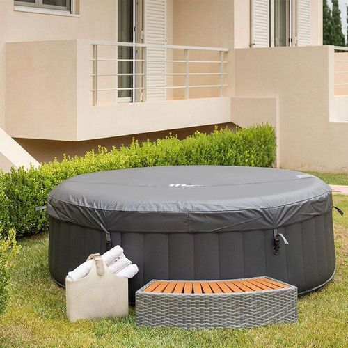 Spa gonflable rond 4 places BERGEN Gris PVC armé Ø180cm