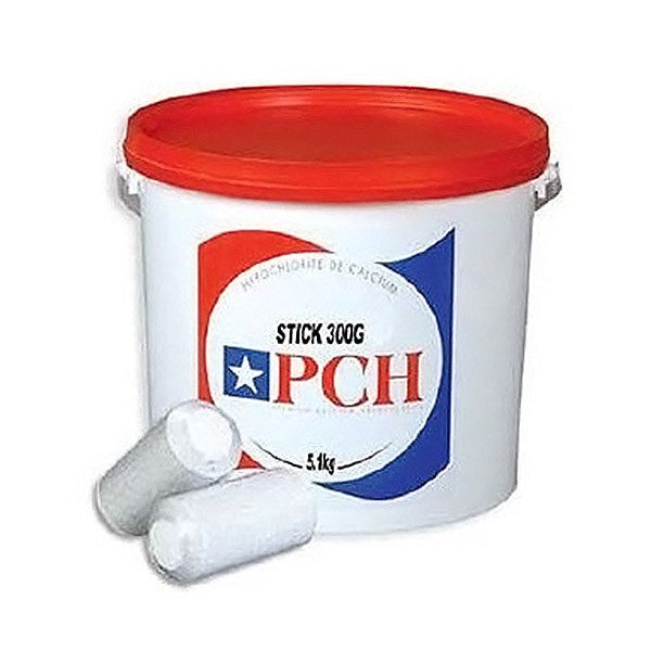 chlore lent stick 300g 5.1kg - hypochlorite calcium longue duree