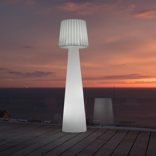 Lampadaire Ext Filaire Lady W110 Blanc Polyéthylène H110cm