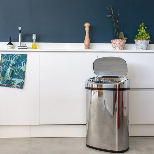 Poubelle De Cuisine Automatique Majestic Argent Acier Inoxydable 68l