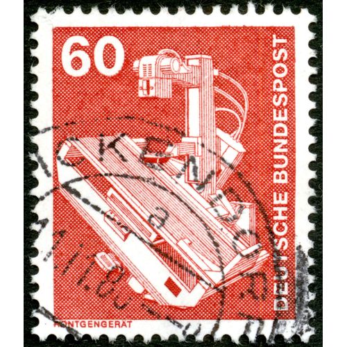 Timbre Oblitéré Deutsche Bundespost, 60, Rontgengerat