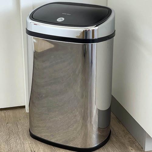 Poubelle De Cuisine Push City Argent Acier Inoxydable 50 L