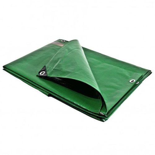 Bâche plastique 4x5 m étanche traitée anti UV verte et marron 250g/m² - bâche de protection polyéthylène haute qualité