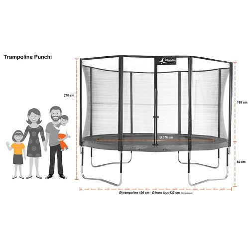 Kangui Trampoline Punchi Aloe 430 Avec 3 Accessoires