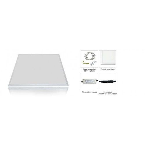 Dalle Led 36w 3400 Lumens 600x600mm Ip44 - Blanc Chaud 3000k