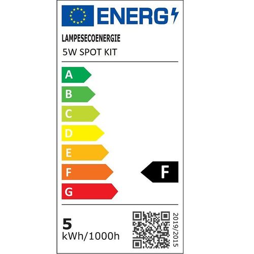 Lot De 6 Spot Led Encastrable Complete Ronde Fixe Alu Brosse Eq. 50w Blanc Chaud