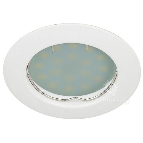 Lot De 3 Spot Led Complete Ronde Fixe Eq. 50w Blanc Chaud