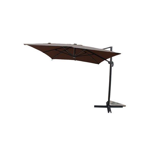 Calvia Chocolat - Parasol Rectangulaire Avec Led