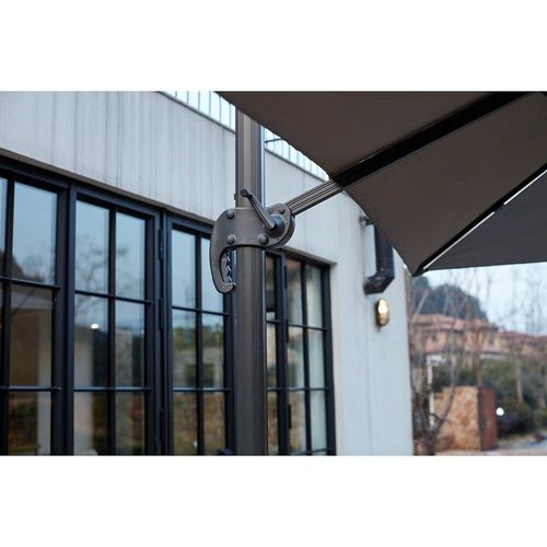 Calvia Gris - Parasol Rectangulaire Avec Led