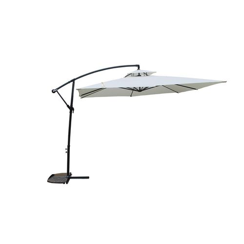 Capri - Parasol Déporté Rond Écru