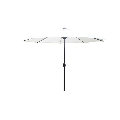 Manarola - Parasol Droit Rond Led 2,92 X 2,92 M Écru