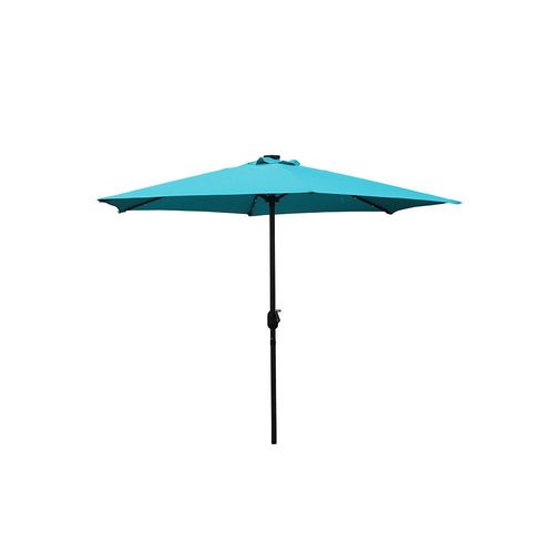 Amalfi - Parasol Droit Rond Led 2,66 X 2,66 M Bleu