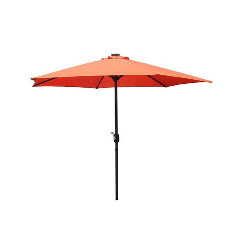Amalfi - Parasol Droit Rond Led 2,66 X 2,66 M Terracotta