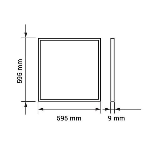 Dalle Led 40w 600x600mm 4800 Lumens Ugr 19 - Blanc Chaud 2800k
