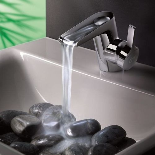 Ideal Standard - Mitigeur lavabo monotrou bec fixe écoulement en cascade chromé 125mm