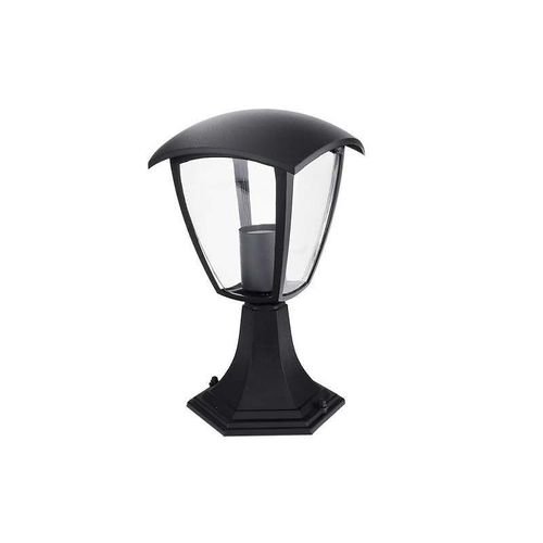 Lanterne 220v E27 Noire ?Tanche Ip44 Avec Pied