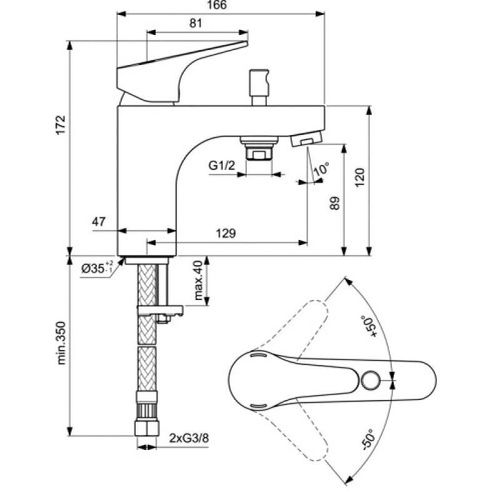Mitigeur bain/douche - monotrou - Ulysse PORCHER