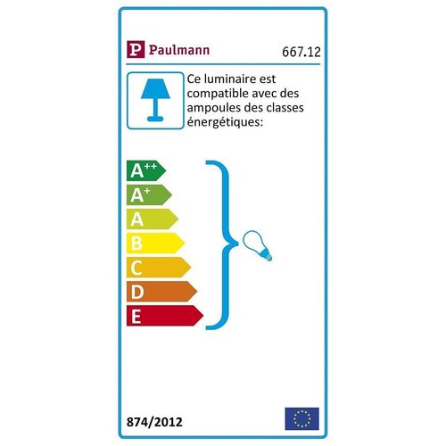 Plafonnier À Spots Zyli Ip44 Paulmann 3x10w Gu10 Blanc Chrome 230v Ip44