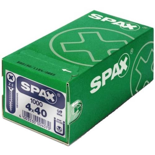 Spax Vis Universelle 2,5 x 25 mm Lot de 1000 Entièrement Filetée Fraisée Phillips Z1 S-Point WIROX - 1081010250255