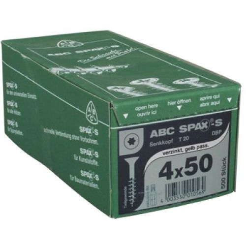Vis à bois aggloméré Torx - filetage partiel - 6x160 mm - 100 pièces - Wirox SPAX