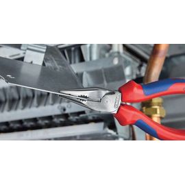 Knipex Pince universelle à becs demi-ronds chromée avec gaines bi-matière 145 mm - 08 25 145 SB