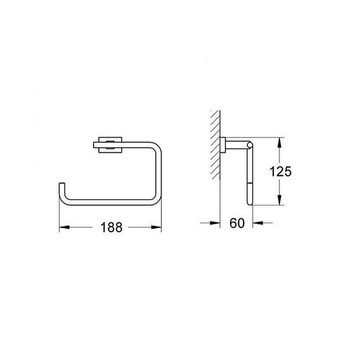 Grohe Essentials Cube Porte-serviettes, 40510001