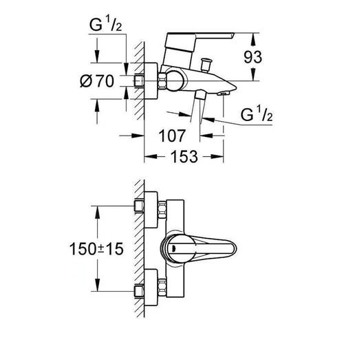 GROHE Mitigeur bain/douche Feel 32269000 Import Allemagne