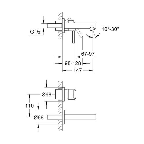 GROHE Mitigeur Lavabo Concetto 19575001 (Import Allemagne)