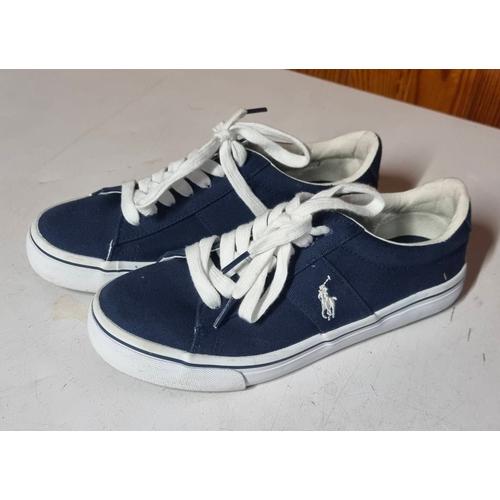 Basket En Toile Bleu Marine Ralph Lauren Taille 38